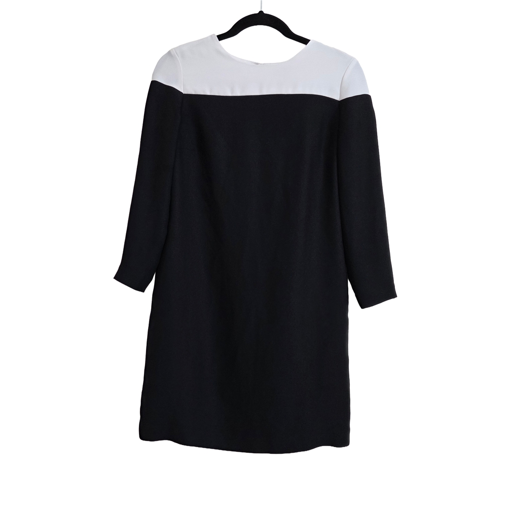 Banana Republic Black and White Long Sleeve Dress